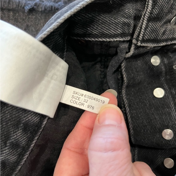 Abercrombie & Fitch Black Jean Shorts Size 32 - Picture 7 of 10